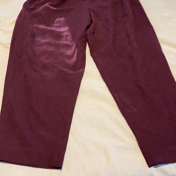 JOIE Telia Deep Wine Paperbag Tie Waist Pants - Picture 11 of 12